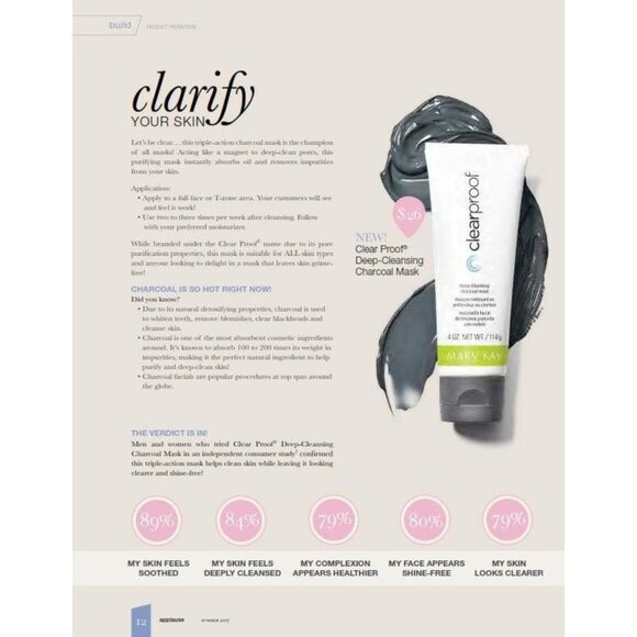 Mary Kay Clearproof Deep-Cleansing Charcoal Mask 4 Oz | All Skin Types | Reg $26 - Picture 2 of 6